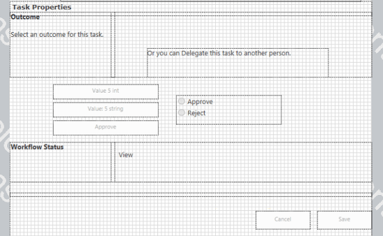 Nintex flexi task form with three buttons and outcome control