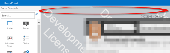 No ribbon in Nintex Forms Designer